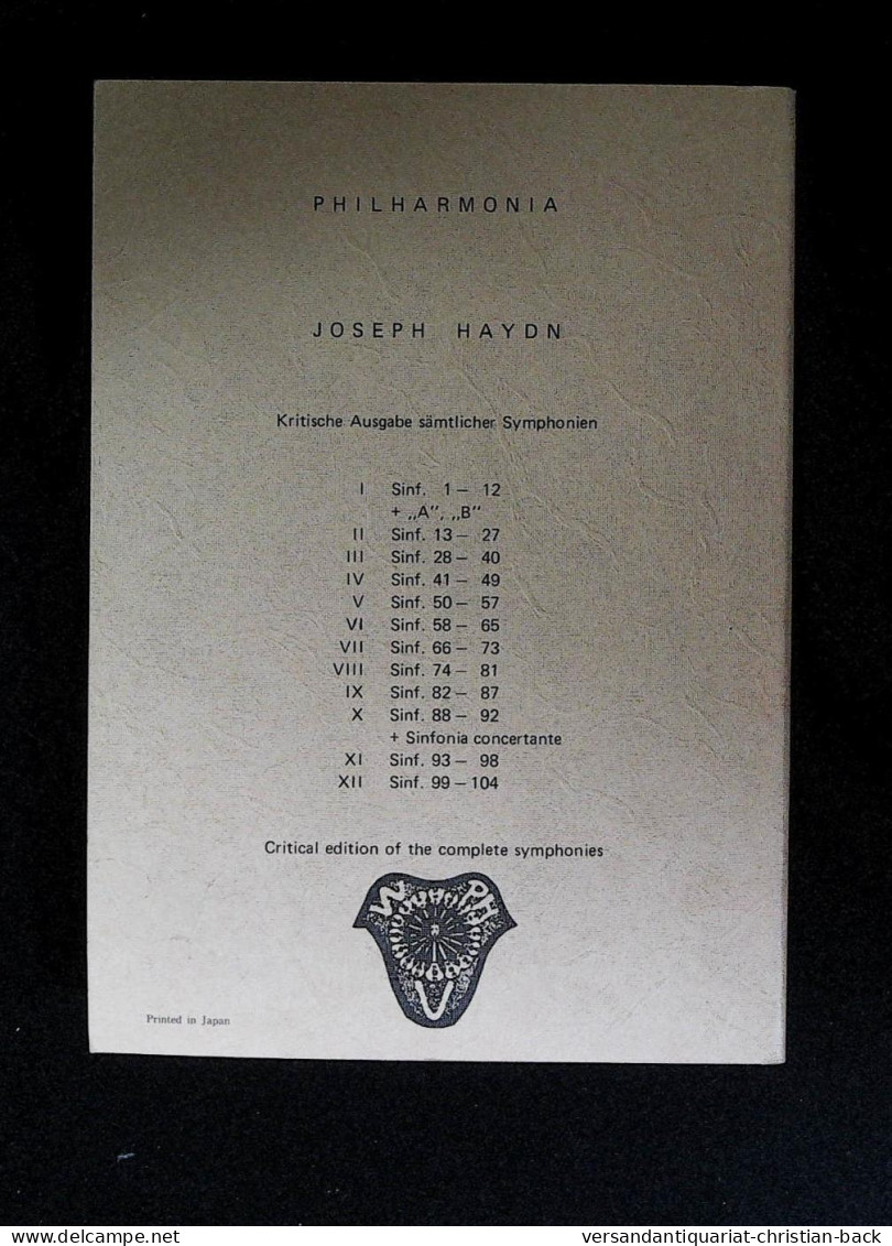 Joseph Haydn - Kritische Ausgabe Sämtlicher Sinfonien Band 11  (93-98) - PH 599 - Musica
