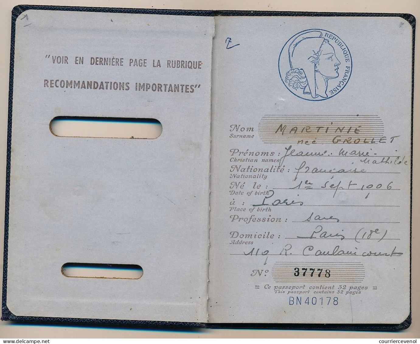 FRANCE - Passeport Délivré à Paris - 1955 / 1963 - Fiscaux Type Daussy 2000F Et 3200F - Divers Visas Européens - Storia Postale