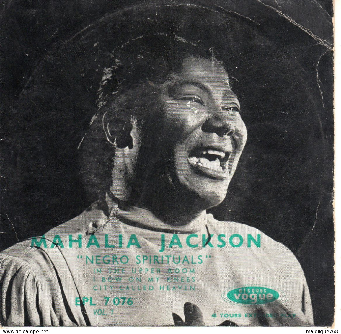 Disque 45T De Mahalia Jackson - In The Upper Room - Vogue EPL 7 076 - France 1960 - Religion & Gospel