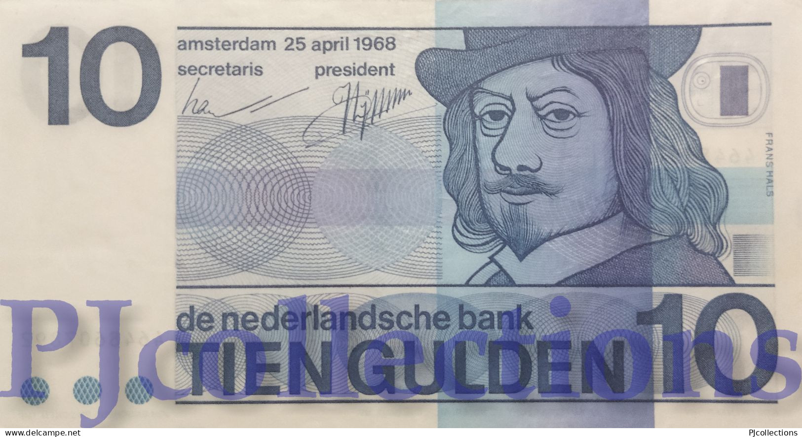 NETHERLAND 10 GULDEN 1968 PICK 91b XF+ - 10 Gulden