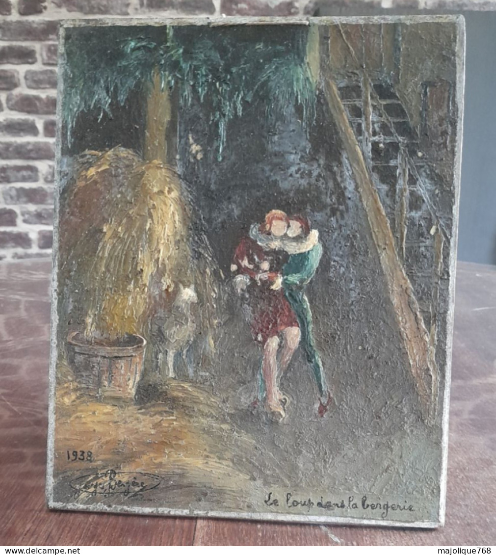 Lot De 5 Tableaux De Georges Bergère - Acrilici