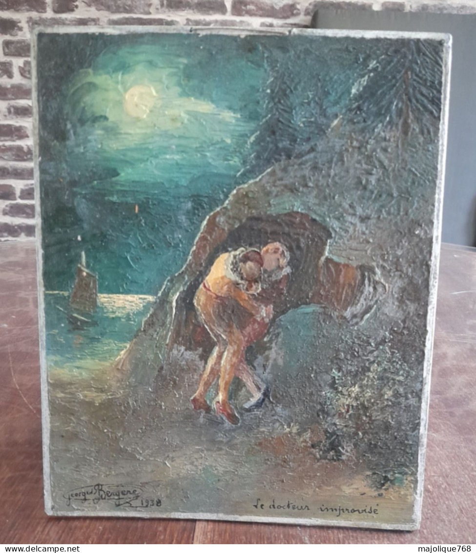 Lot De 5 Tableaux De Georges Bergère - Acrilici