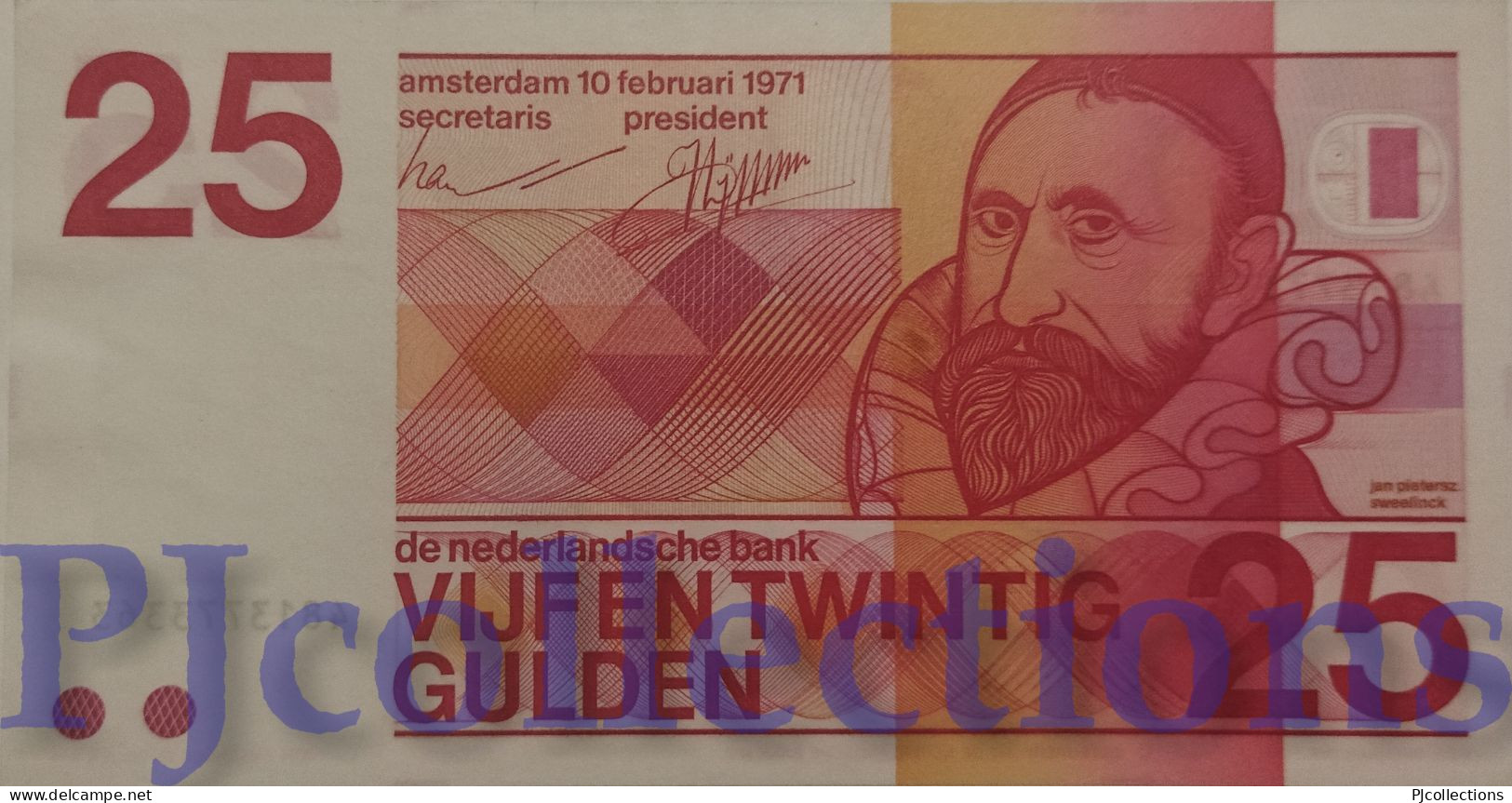 NETHERLANDS 25 GULDEN 1971 PICK 92a AUNC - 25 Florín Holandés (gulden)