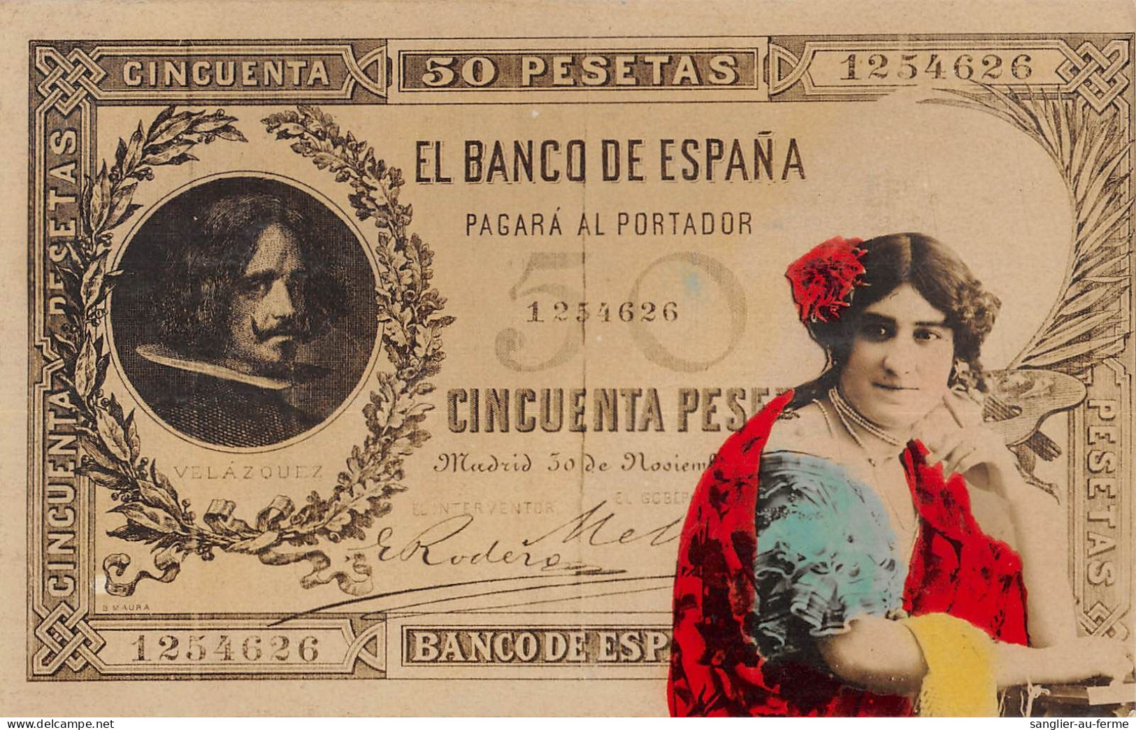 CPA ESPAGNE EL BANCO DE ESPANA POSTALE MONEDAS DE ESPANA - Other & Unclassified