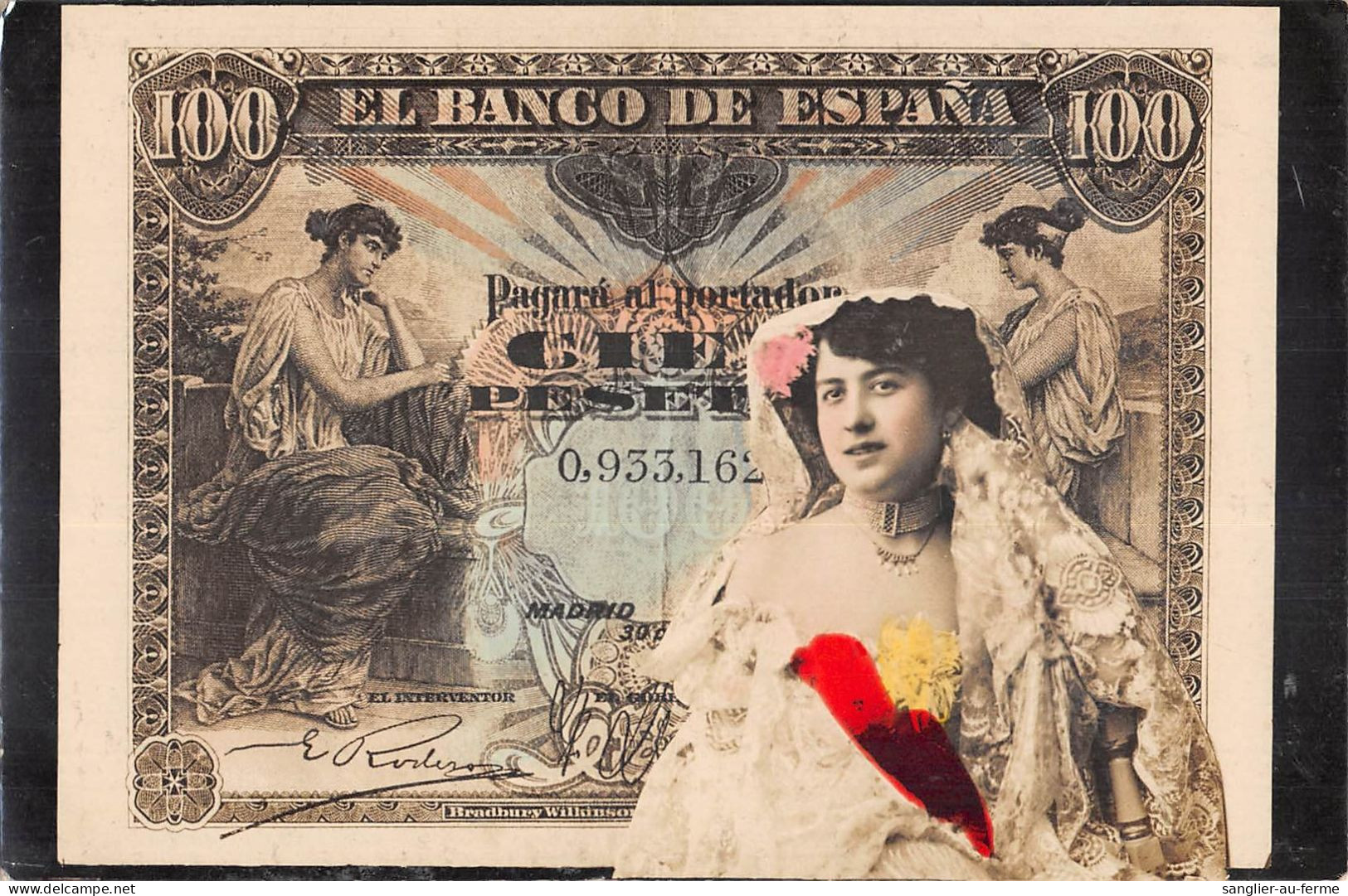 CPA ESPAGNE EL BANCO DE ESPANA POSTALE MONEDAS DE ESPANA - Autres & Non Classés