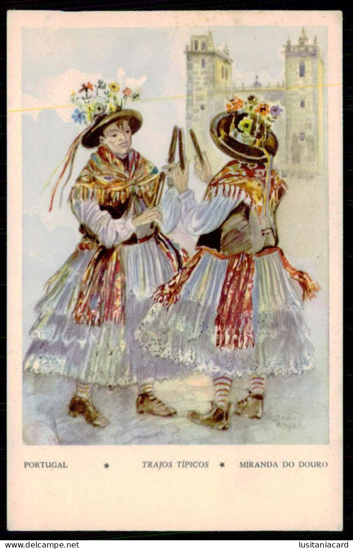 MIRANDA DO DOURO - COSTUMES - Trajos Tipicos - Dança Dos Pauliteiros ( Ed. MD, Lisboa Nº 809 )   Carte Postale - Bragança