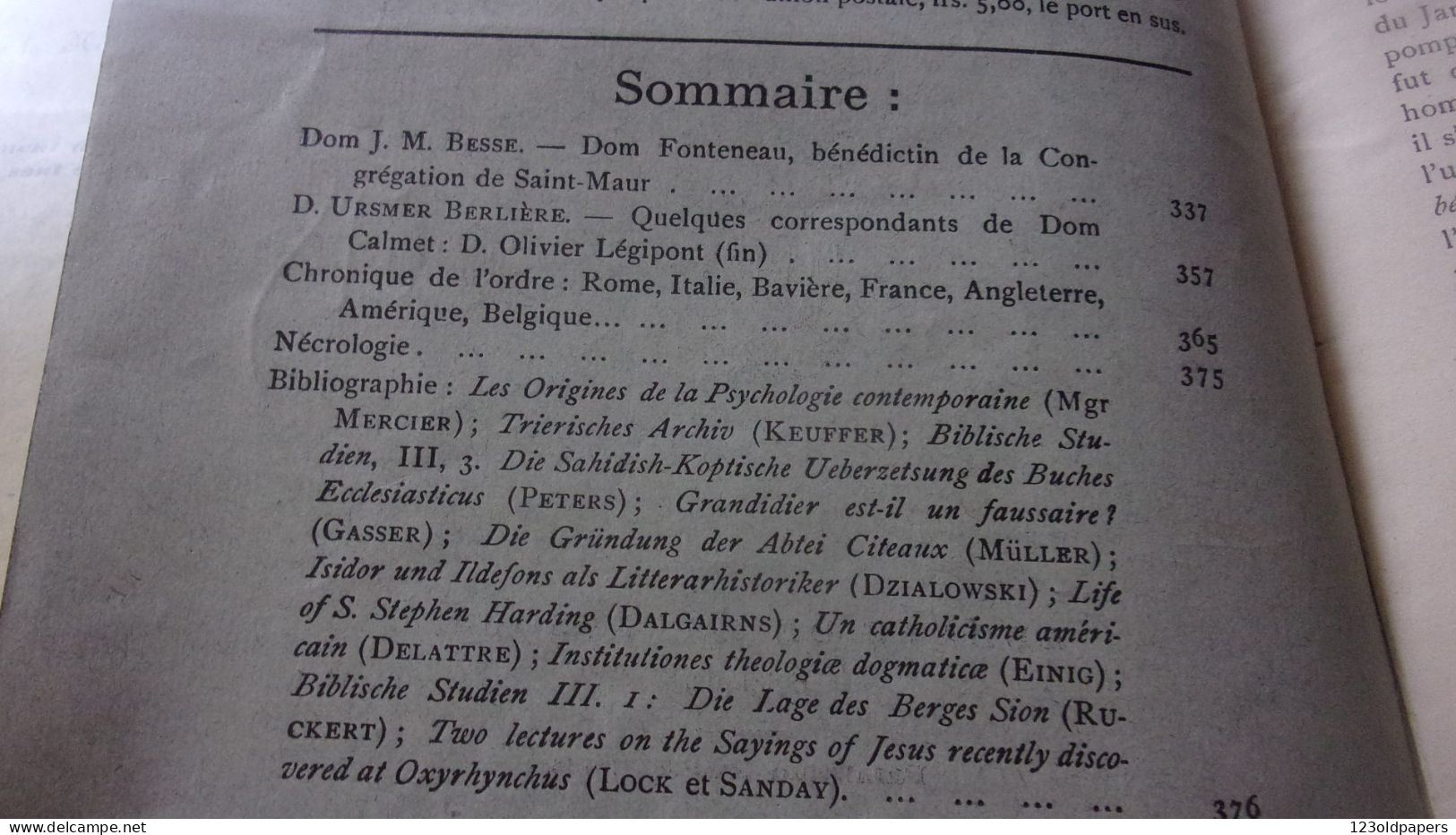 1898 REVUE BENEDICTINE N°8 AOUT 1898 ABBAYE DE MAREDSOUS DOM FONTENEAU NE A JULLY PRES VIERZON / POITOU - Belgien