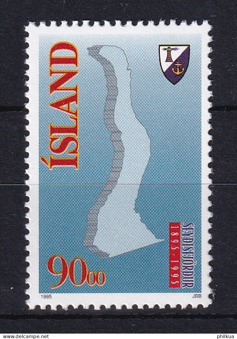 MiNr. 819 Island 1995, 14. März. 100 Jahre Stadt Seyðisfjörður - Postfrisch/**/MNH  - Unused Stamps