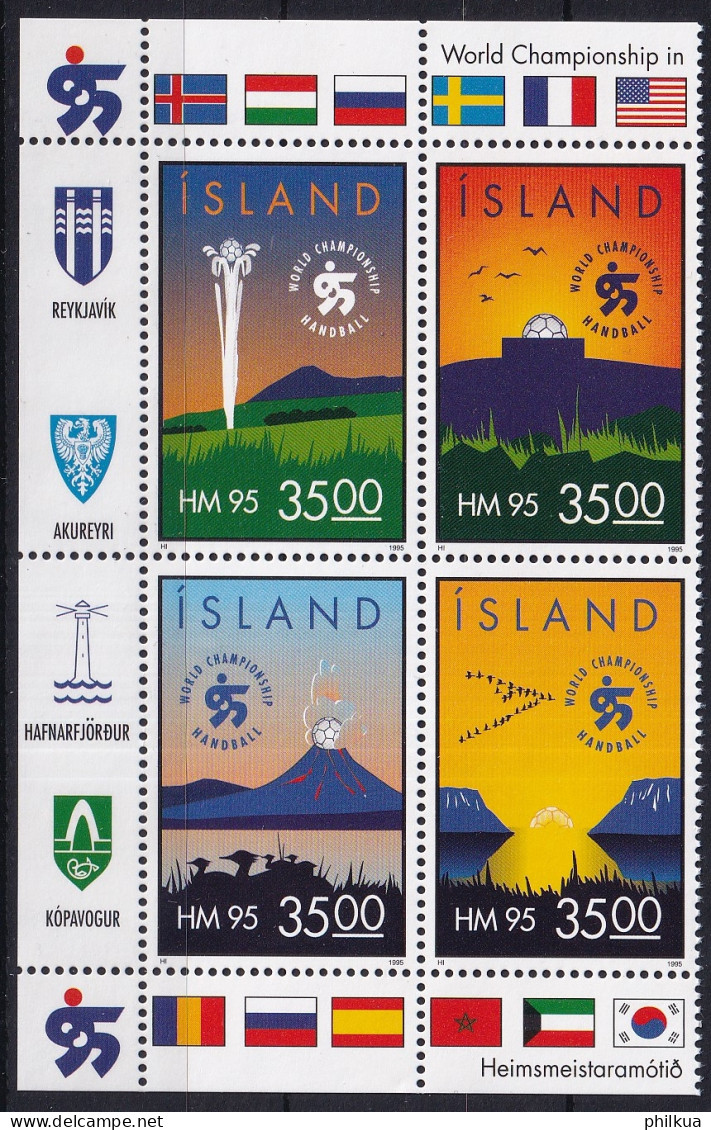 MiNr. 820 - 823 Island1995, 14. März. Handball-Weltmeisterschaft Der Männer - Postfrisch/**/MNH  - Unused Stamps