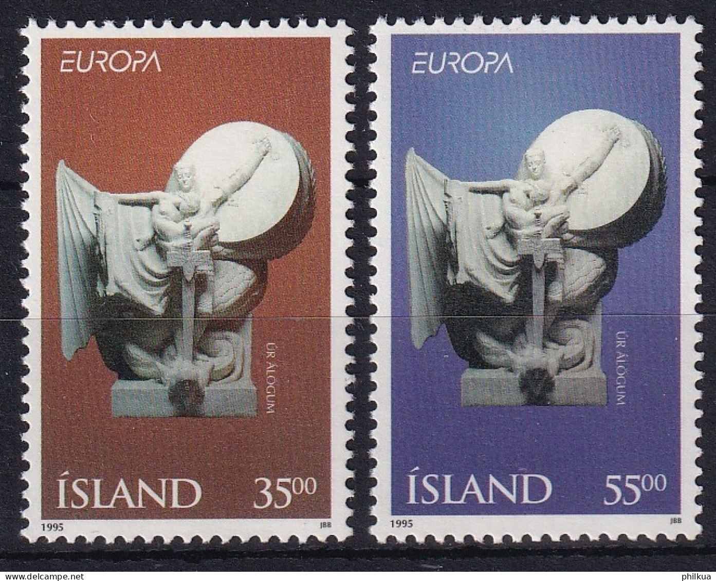 MiNr. 826 - 827 Island 1995, 5. Mai. Europa: Frieden Und Freiheit - Postfrisch/**/MNH  - Ungebraucht