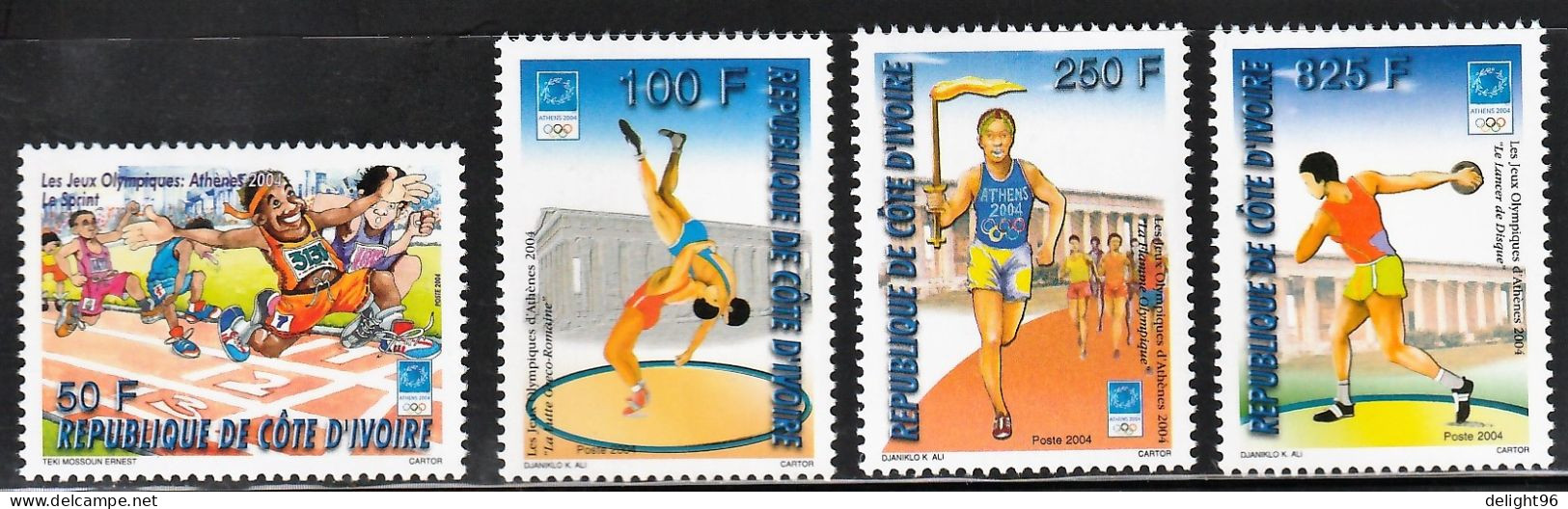 2004 Ivory Coast Summer Olympic Games In Athens Set (** / MNH / UMM) - Verano 2004: Atenas