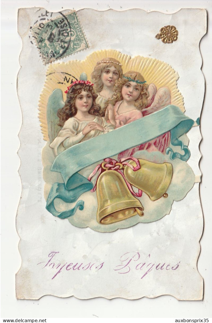 JOYEUSES PAQUES - ANGES - (COLLAGE RELIEF) - Easter