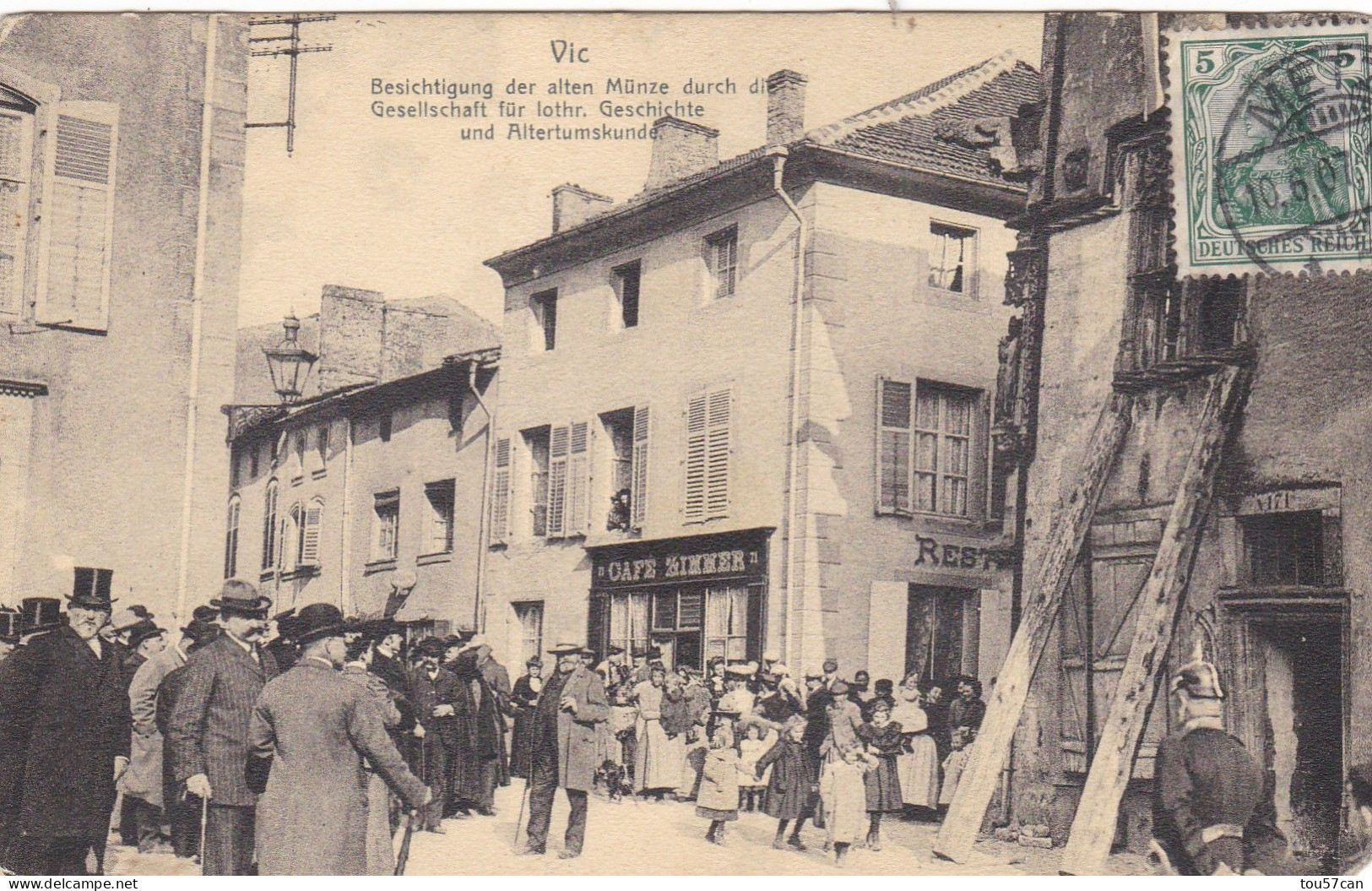 VIC SUR SEILLE - MOSELLE  -  (57)  -  CPA NELS METZ - SERIE 154 - N° 16. - VISITE DEL'ANCIENNE MONNAIE.... - Vic Sur Seille