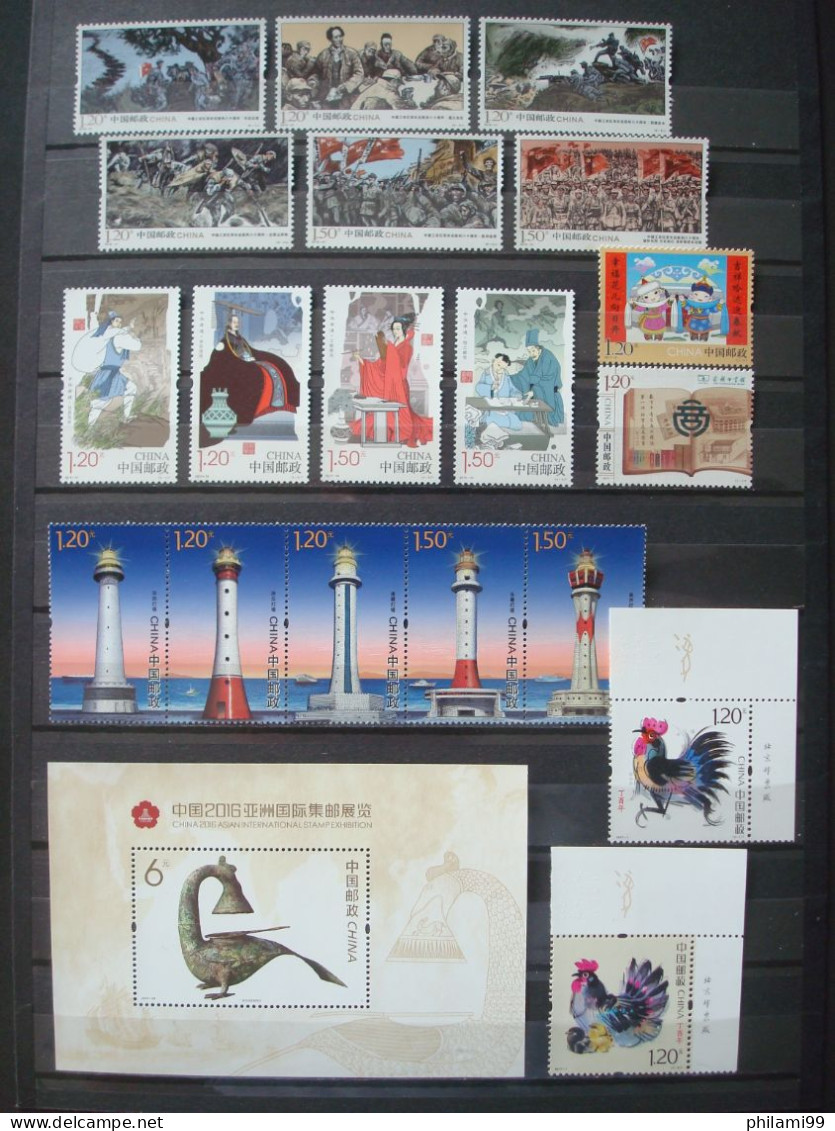 CHINA MNH** 16 SCANS mainly from 2015 2016 2017 2018