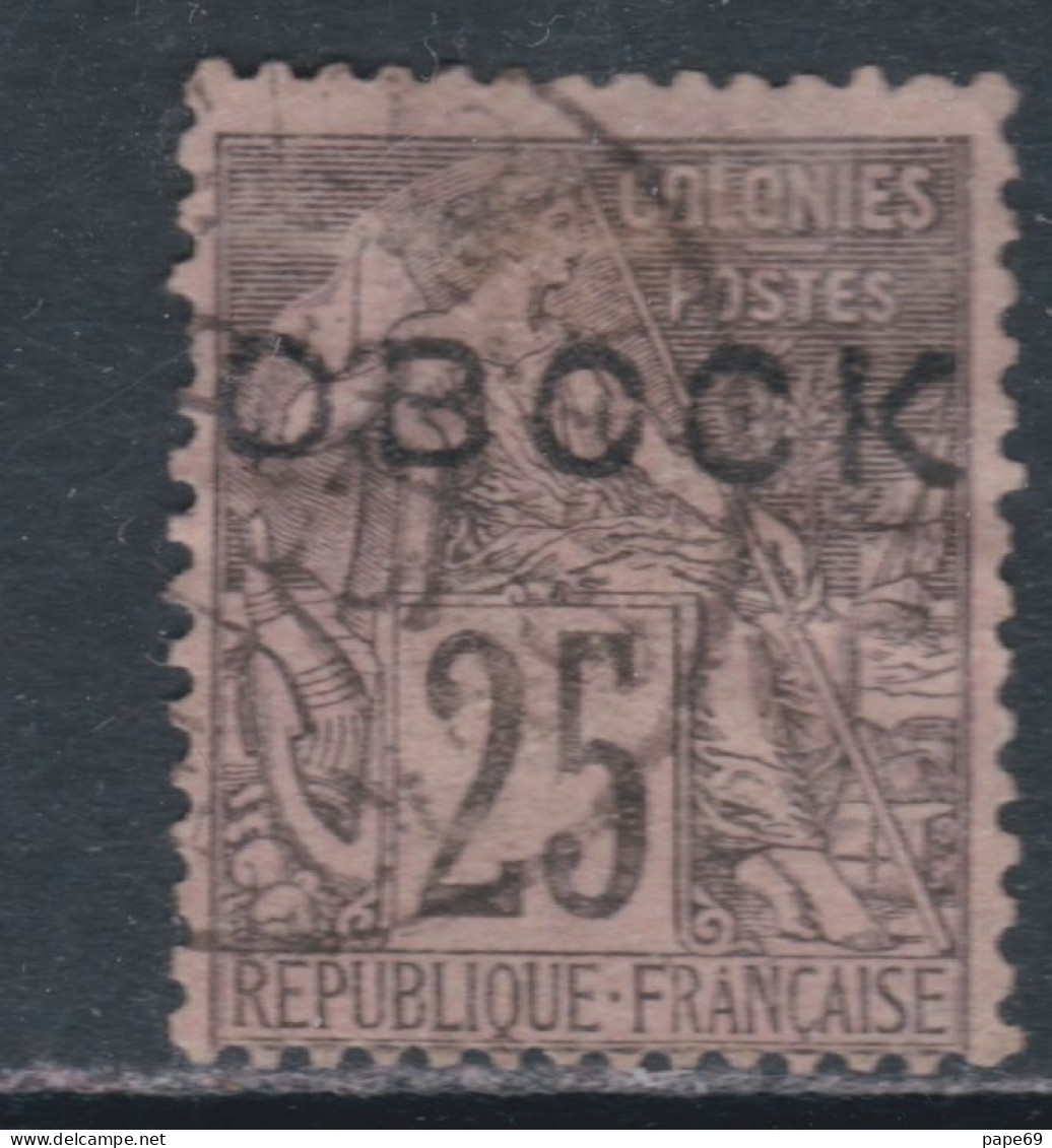 Obock  N° 17 O Partie De Série : 25 C. Noir Sur Rose Oblitération Moyenne  Sinon TB - Used Stamps
