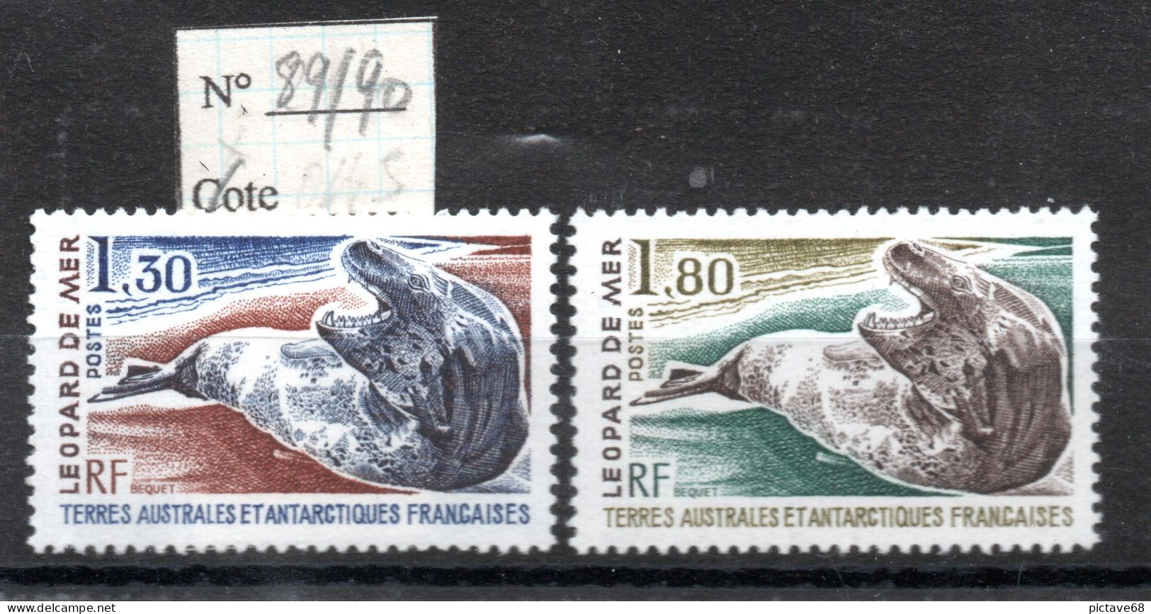 T.A.A.F. / FAUNE - PINNIPEDES / N° 89 Et 90 NEUF * * LEOPARD DE MER - Unused Stamps