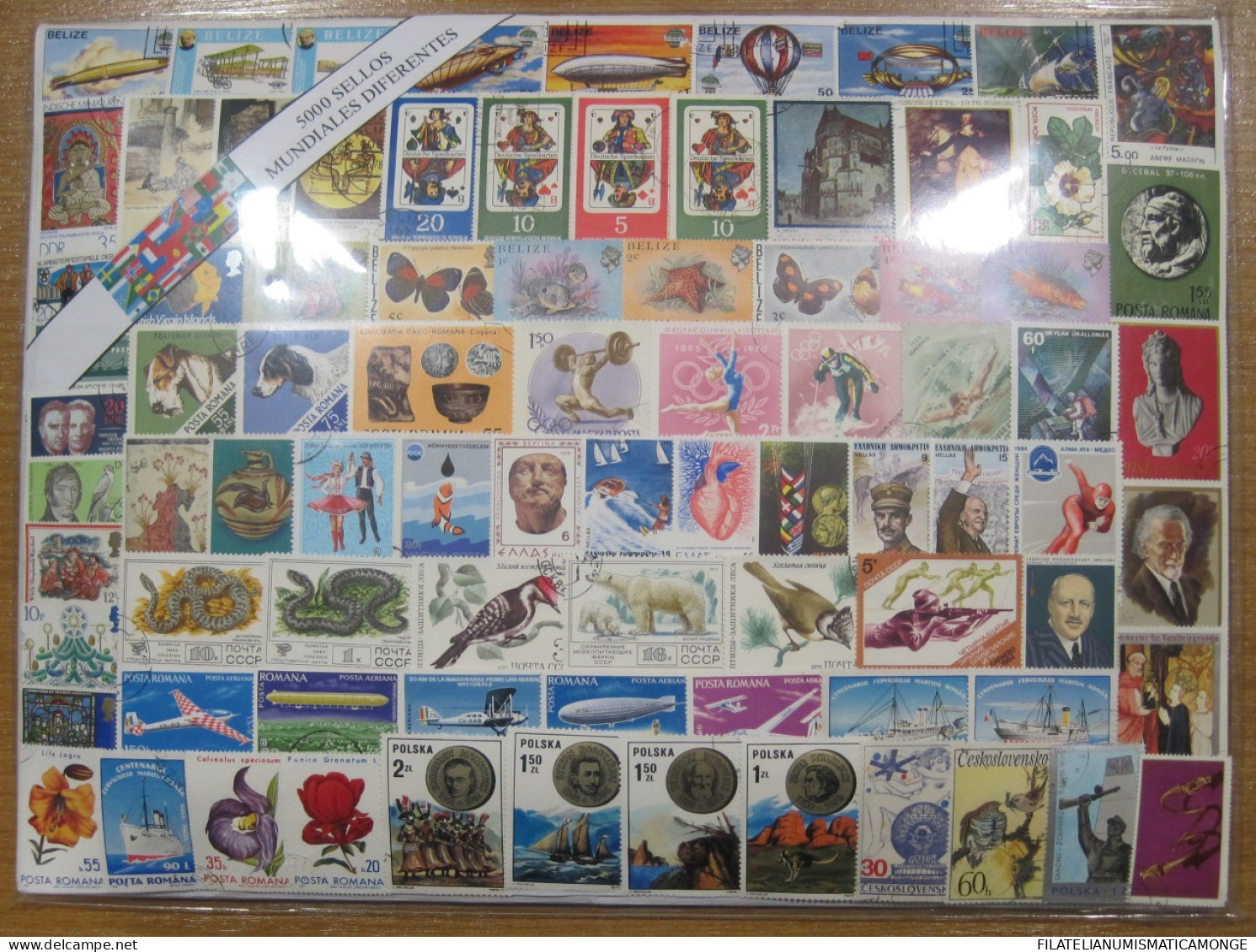  Offer - Lot Stamps - Paqueteria  Mundial 5000 Diferentes / Elegante Presentaci - Kilowaar (min. 1000 Zegels)