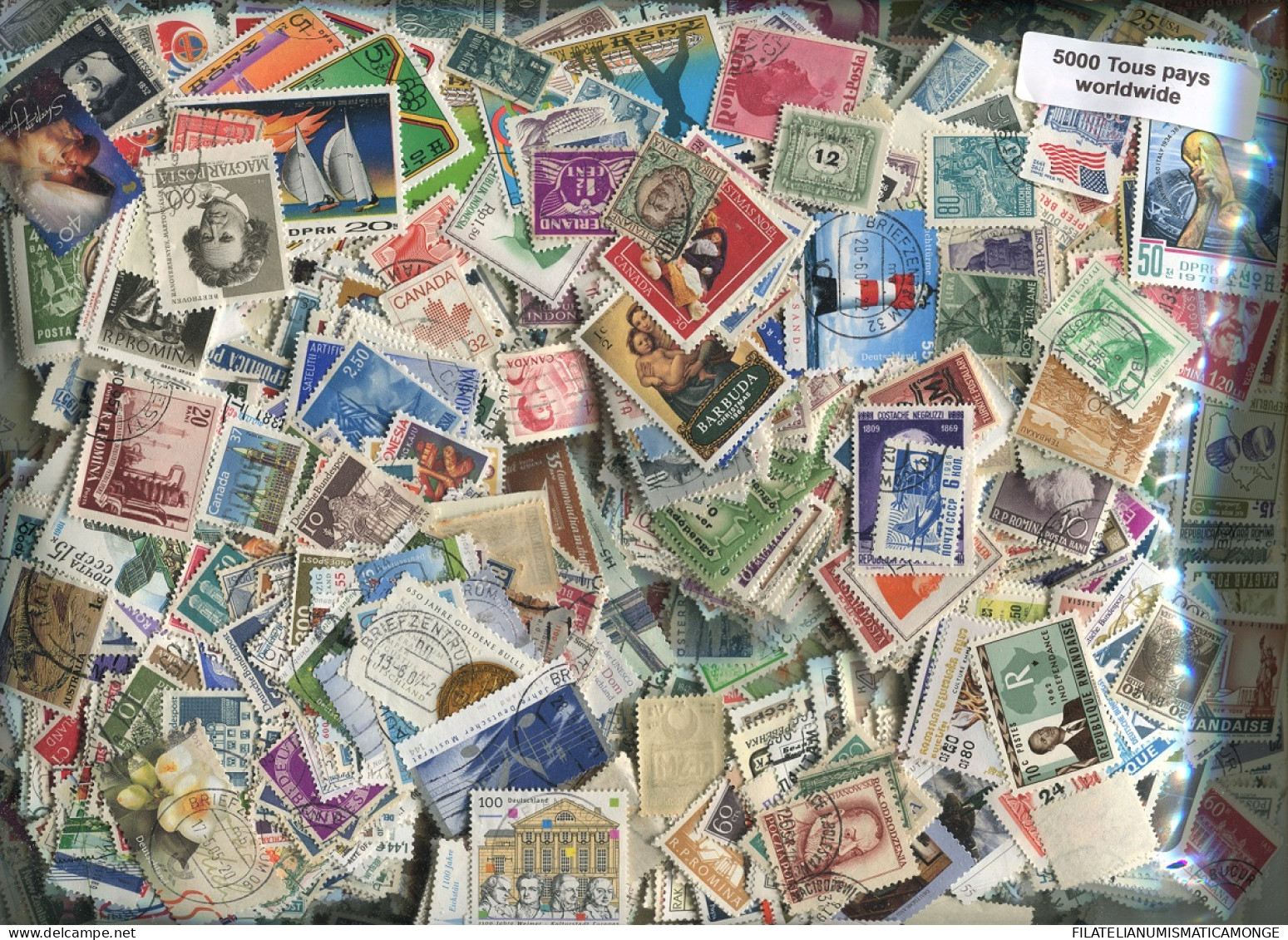  Offer - Lot Stamps - Paqueteria  Mundial 5000 Diferentes           - Lots & Kiloware (mixtures) - Min. 1000 Stamps