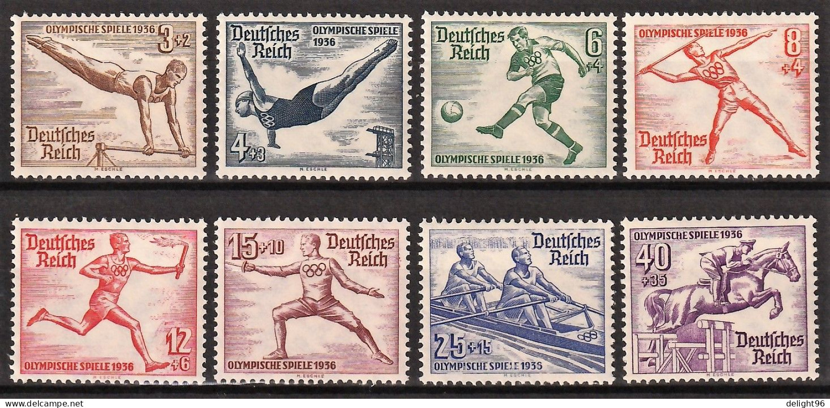 1936 Germany Summer Olympic Games In Berlin Set (** / MNH / UMM) - Sommer 1936: Berlin