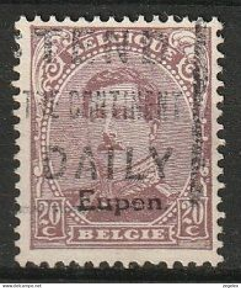  Belgie 1920 ENGELSE TEKST IN STEMPEL !!! "The Continent - Daily" In German Occupied Territory!!BZ90 - OC55/105 Eupen & Malmédy