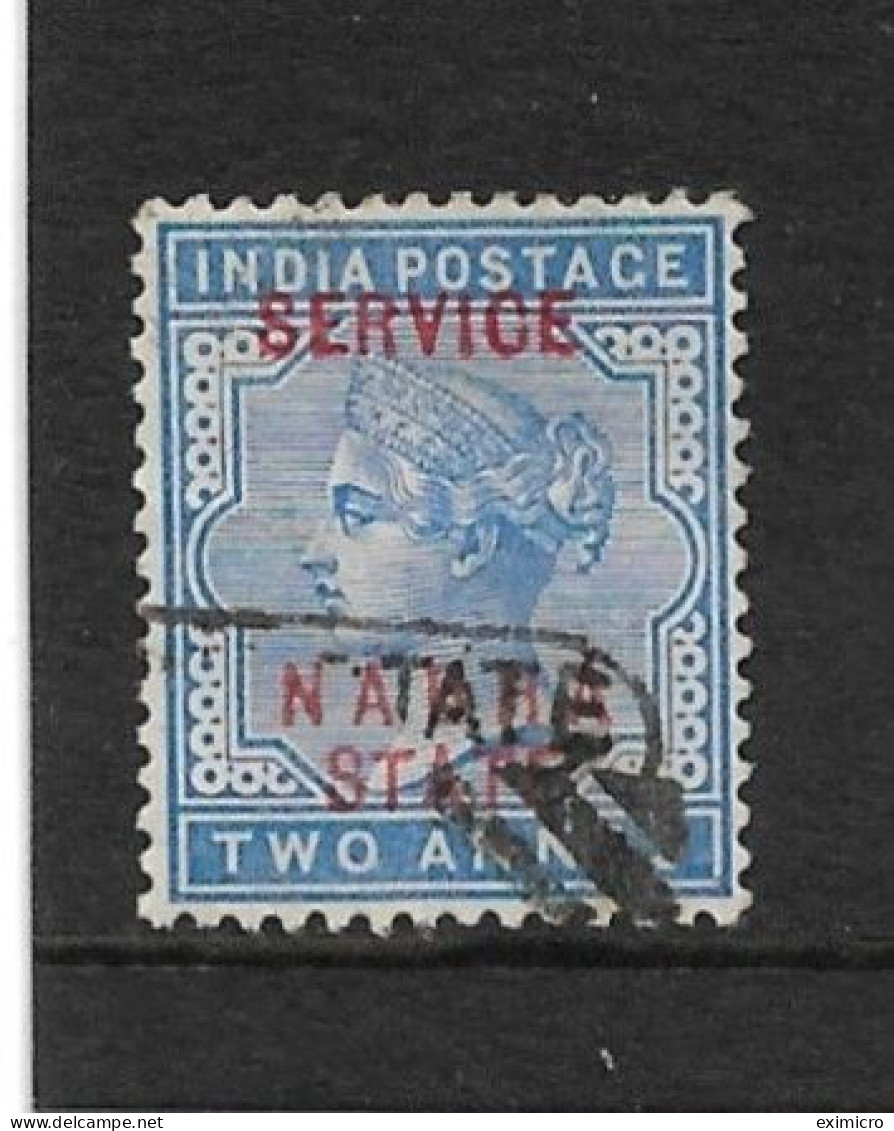 INDIA - NABHA 1888 2a DULL BLUE OFFICIAL SG O9 FINE USED - Nabha