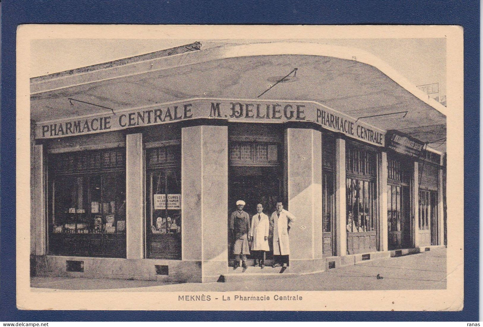 CPA Pharmacie Santé Devanture Magasin Commerce Shop Meknès Maroc - Winkels