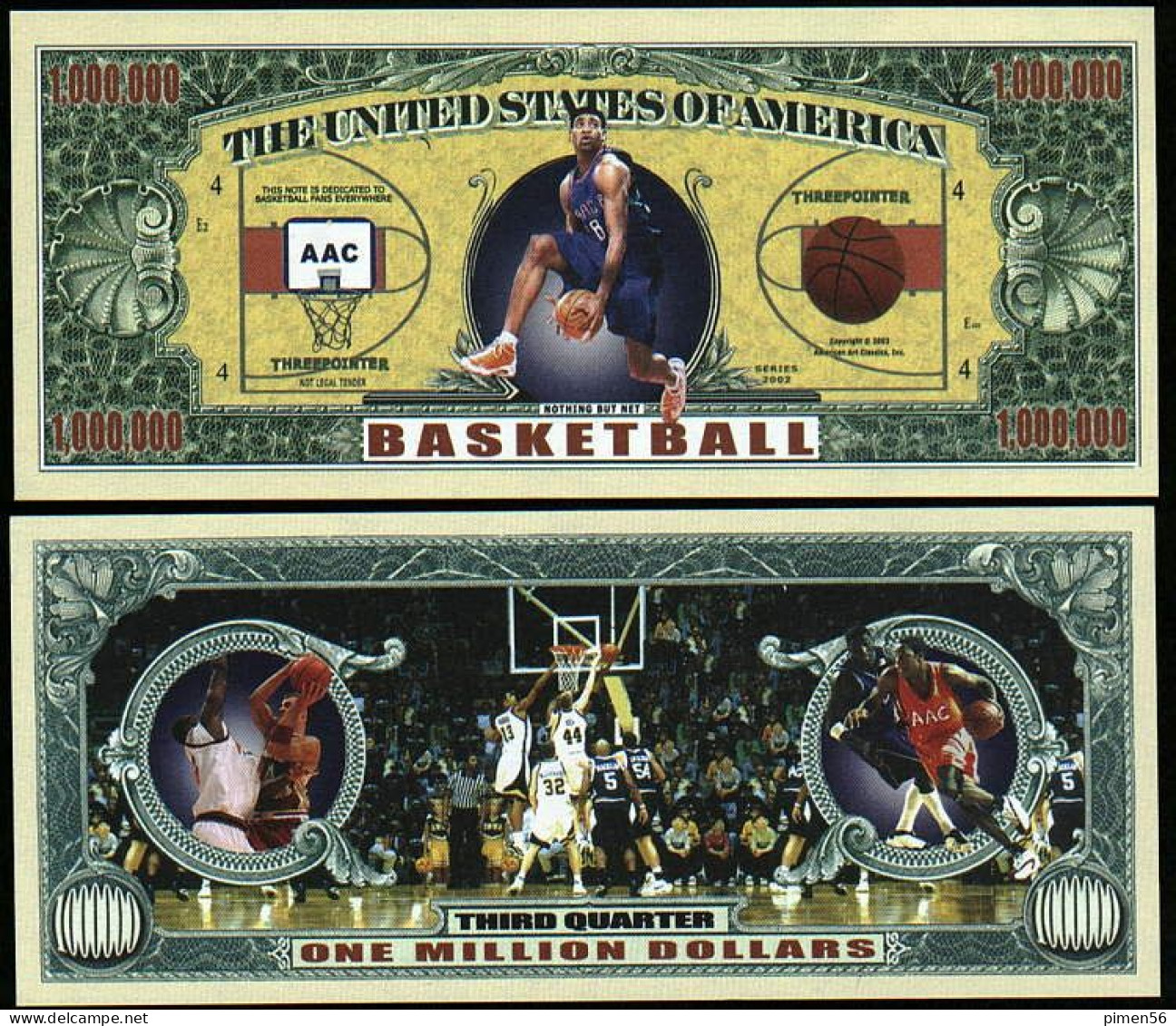 USA - FANTASY NOTE -  BASKETBALL - UNC / SERIES  SPORTS - Other & Unclassified