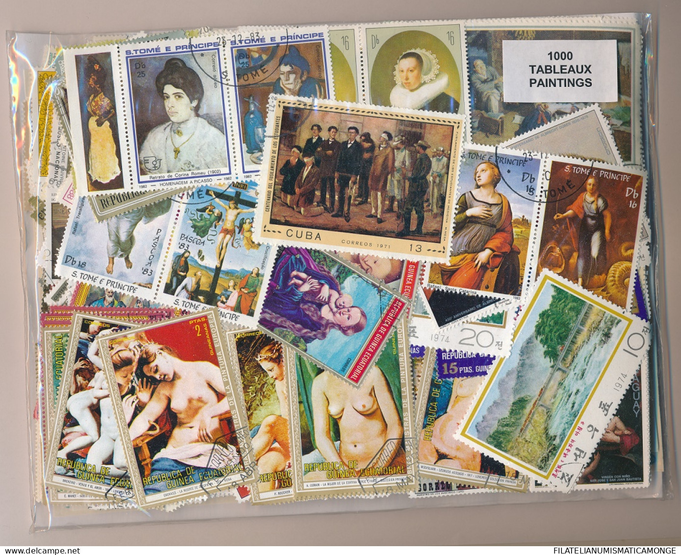  Offer - Lot Stamps - Paqueteria  Temáticas Varias 1000 Sellos Diferentes Pintu - Vrac (min 1000 Timbres)