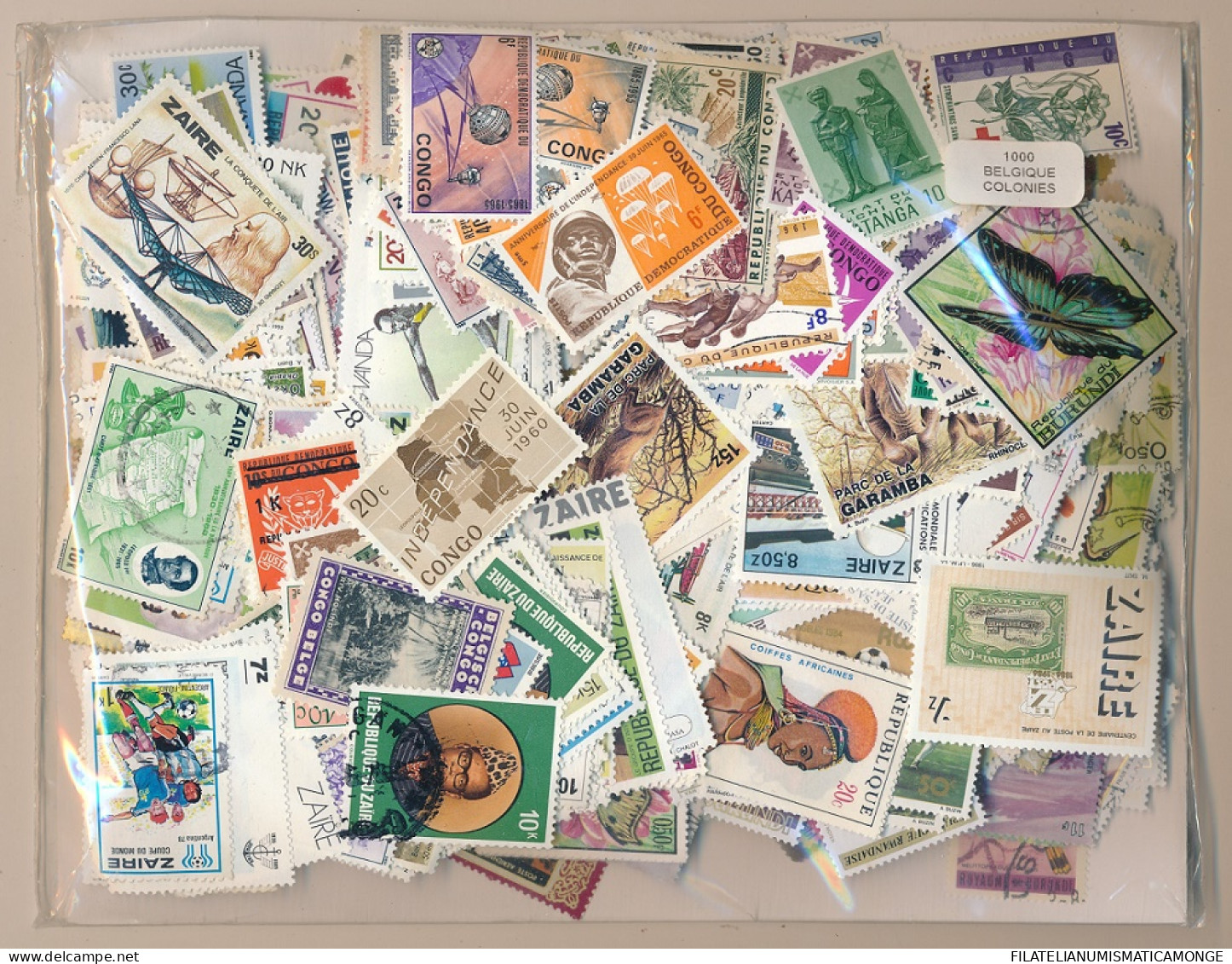  Offer - Lot Stamps - Paqueteria  Colonias Belgas 1000 Sellos Diferentes / Repú - Lots & Kiloware (mixtures) - Min. 1000 Stamps