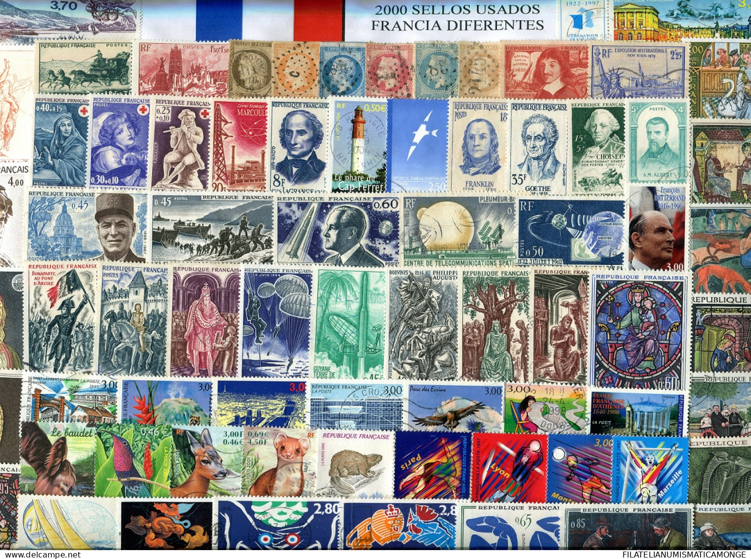  Offer - Lot Stamps - Paqueteria  Francia / Francia 1500 Sellos Diferentes / El - Mezclas (min 1000 Sellos)