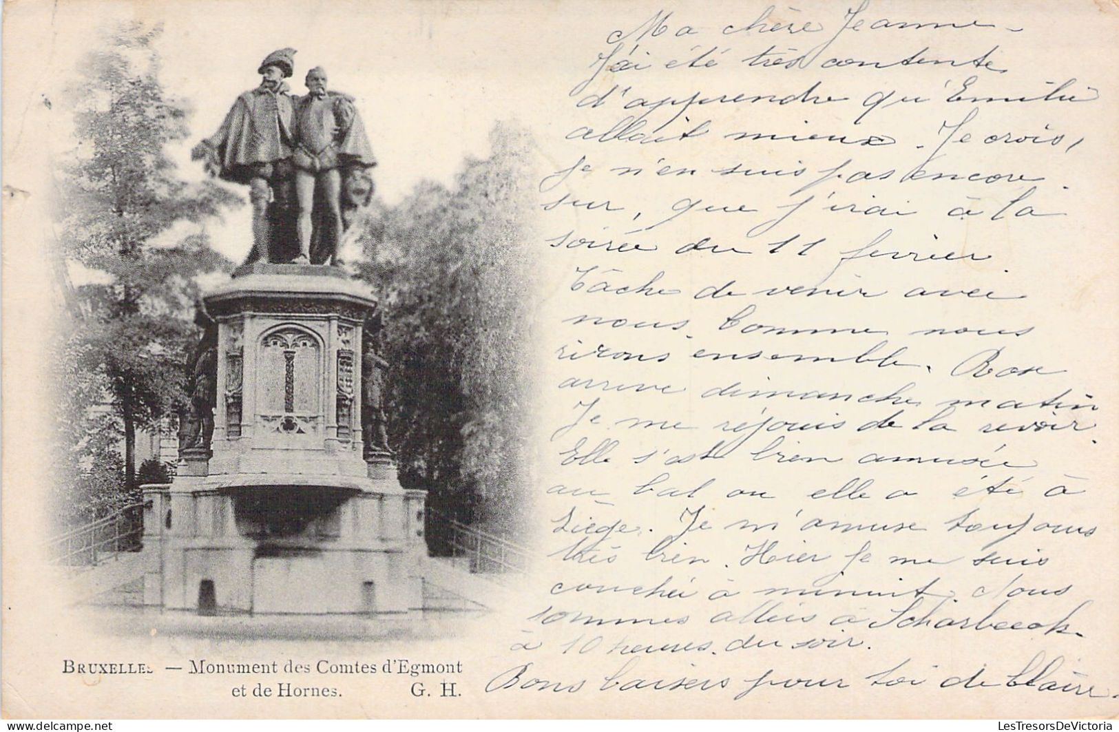BELGIQUE - BRUXELLES - Monument Des Comtes D'Egmont Et De Hornes - Carte Postale Ancien - Sonstige & Ohne Zuordnung