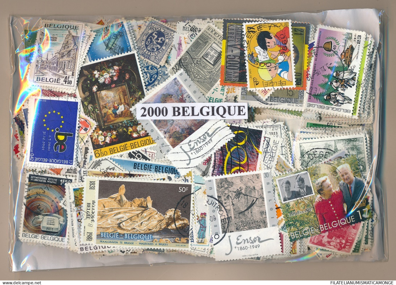  Offer - Lot Stamps - Paqueteria  Bélgica 2000 Sellos Diferentes           - Mezclas (min 1000 Sellos)