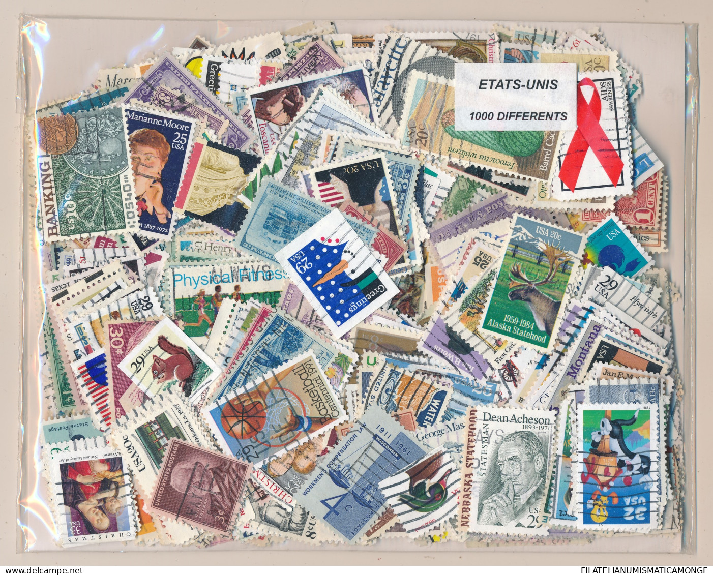  Offer - Lot Stamps - Paqueteria  Estados Unidos 1000 Sellos Diferentes         - Mezclas (min 1000 Sellos)