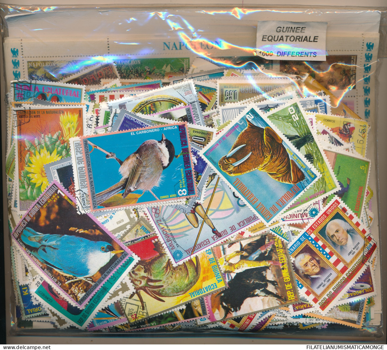  Offer - Lot Stamps - Paqueteria  Guinea Ecuatorial 1000 Sellos Diferentes      - Mezclas (min 1000 Sellos)