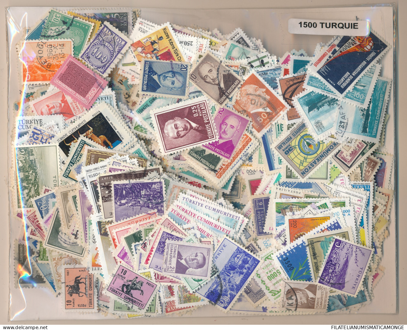  Offer - Lot Stamps - Paqueteria  Turquia 1500 Sellos Diferentes           - Lots & Kiloware (mixtures) - Min. 1000 Stamps