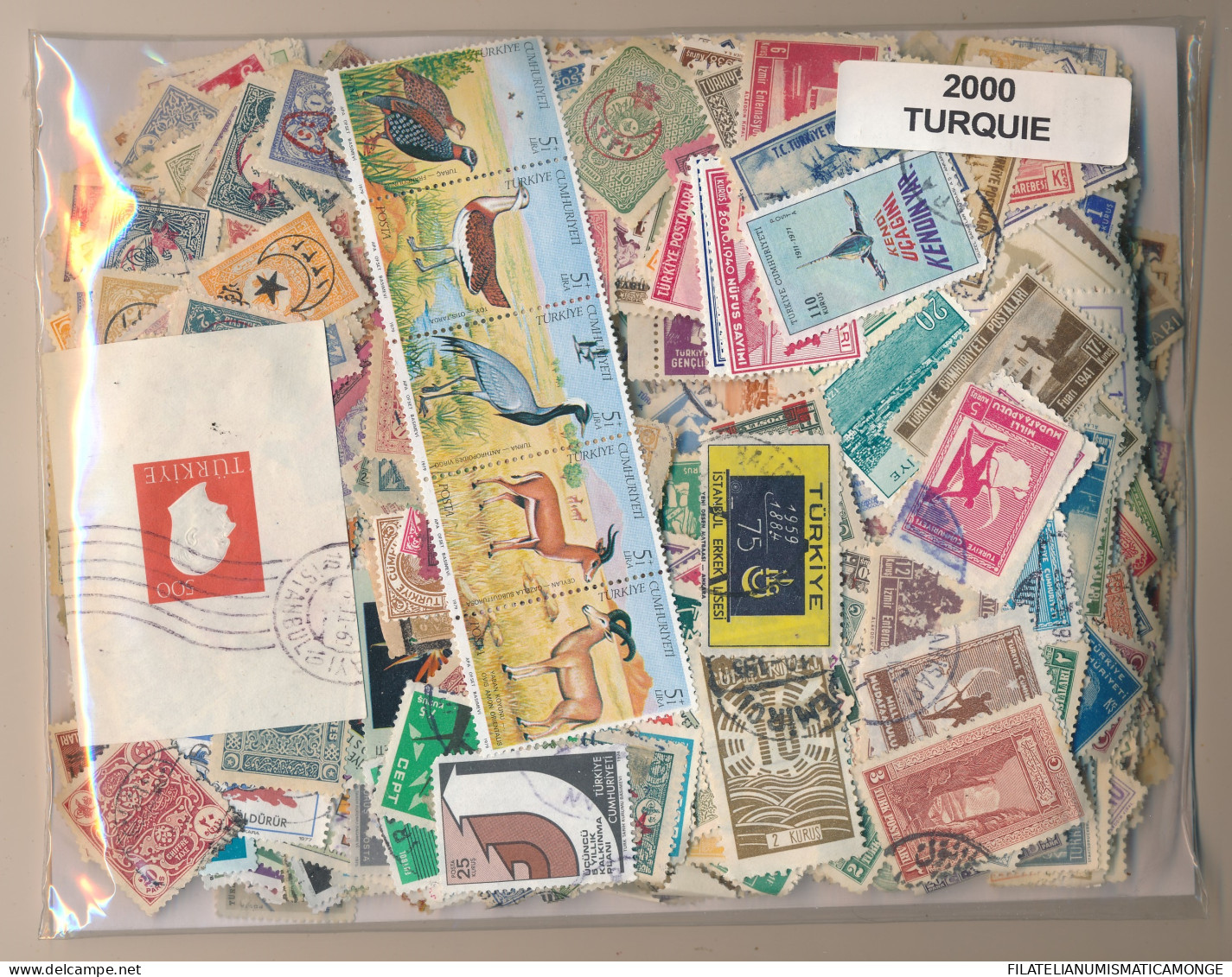  Offer - Lot Stamps - Paqueteria  Turquia 2000 Sellos Diferentes           - Alla Rinfusa (min 1000 Francobolli)