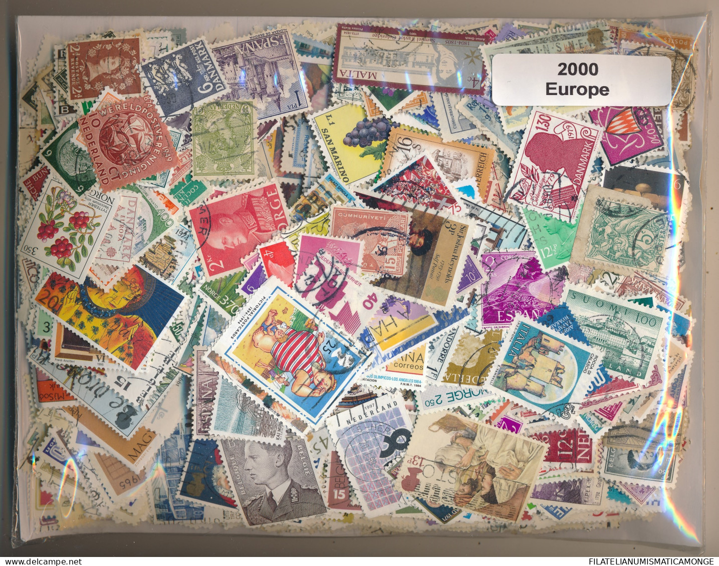  Offer - Lot Stamps - Paqueteria  Paises Europeos 2000 Sellos Diferentes        - Vrac (min 1000 Timbres)