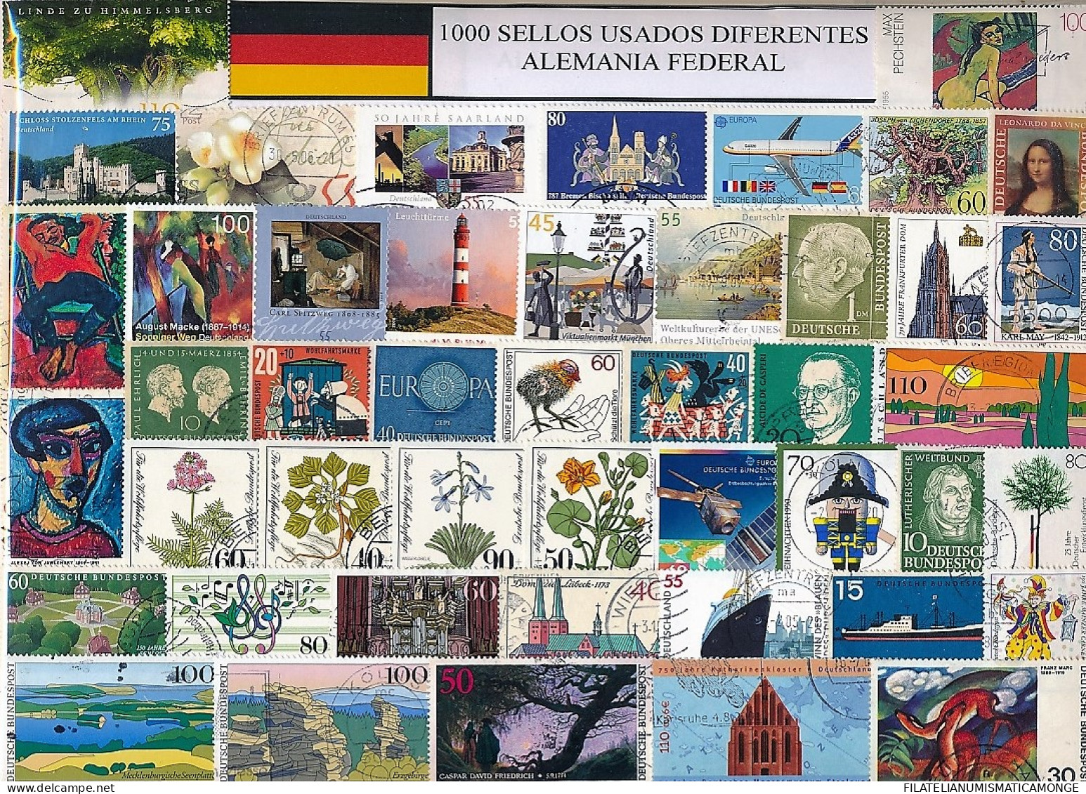  Offer - Lot Stamps - Paqueteria  Alemania / Federal 1000 Sellos Diferentes Ele - Vrac (min 1000 Timbres)