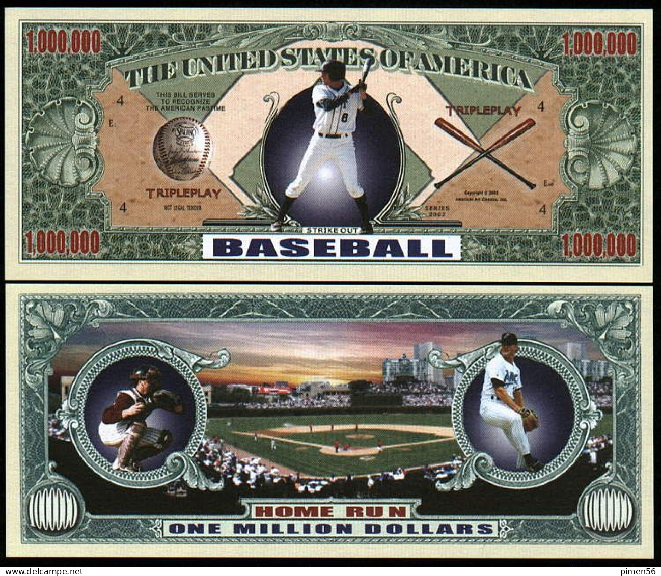 USA - FANTASY NOTE -  BASEBALL - UNC / SERIES  SPORTS - Other & Unclassified