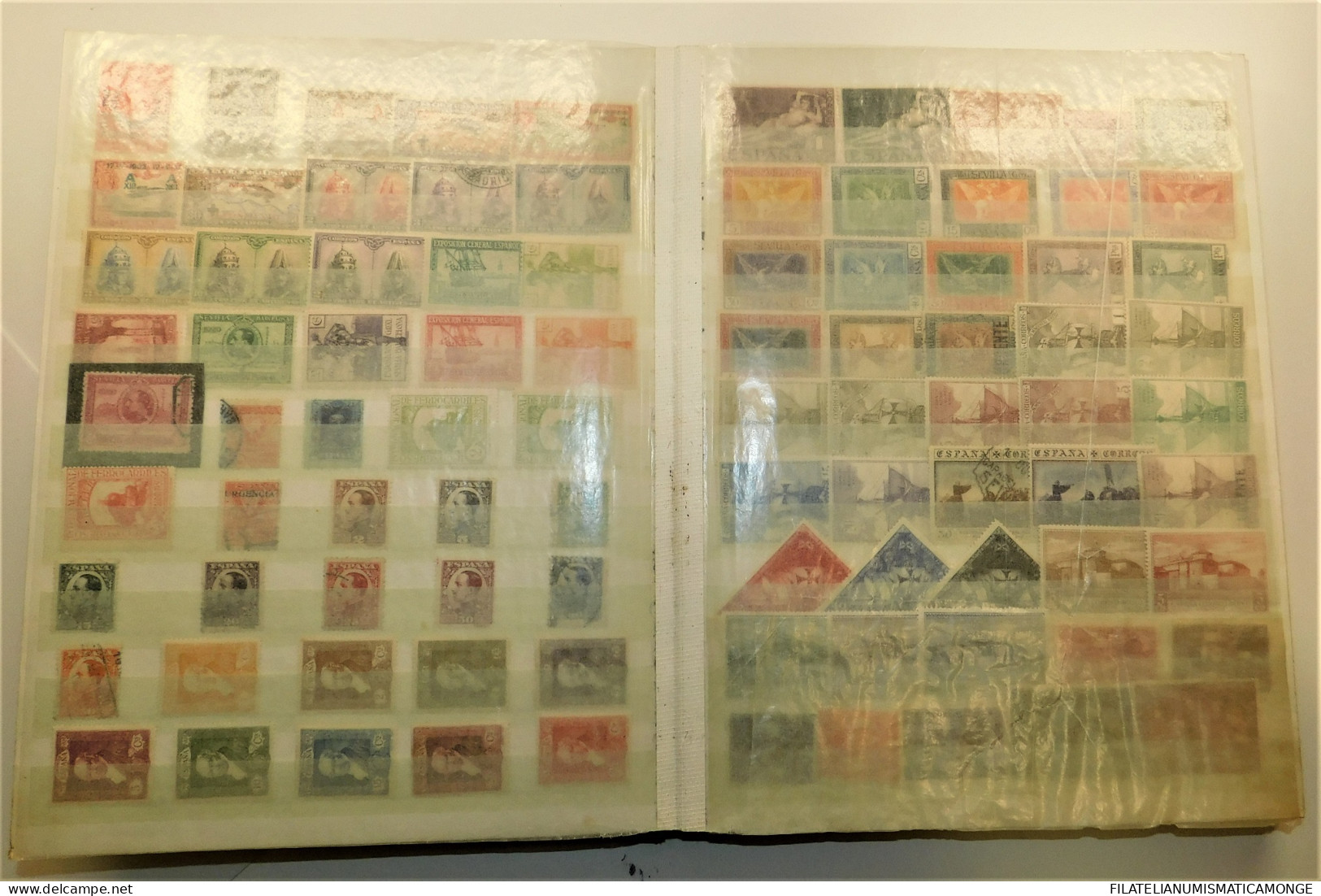  Offer - Lot Stamps - Paqueteria  España / 1er Centenario 1901-49 1000 Sellos D - Kilowaar (min. 1000 Zegels)