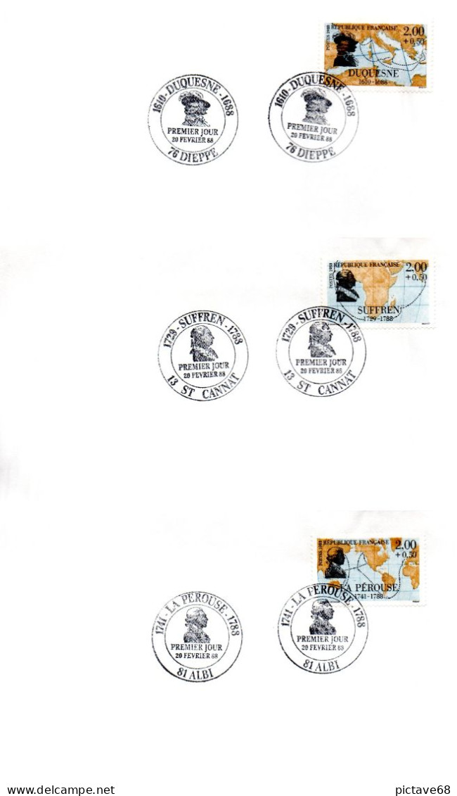 FRANCE / FDC / ENVELOPPES PJ  SERIE N° 2517 à 2522 - 1980-1989