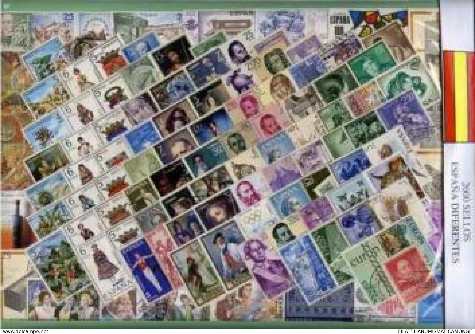  Offer - Lot Stamps - Paqueteria  España / 2º Centenario 3000 Sellos Diferentes - Kilowaar (min. 1000 Zegels)