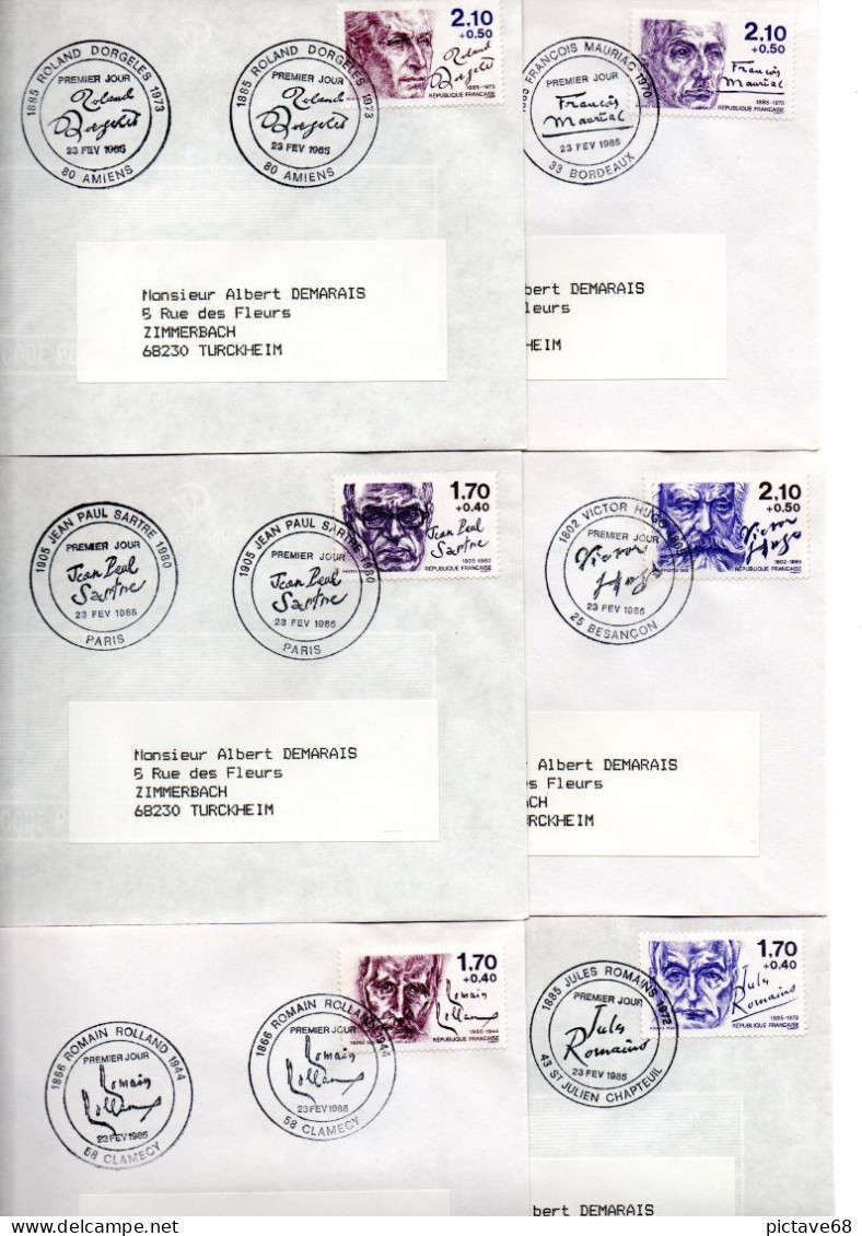 FRANCE / FDC / ENVELOPPES PJ  SERIE N° 2355 à 2360 - 1980-1989