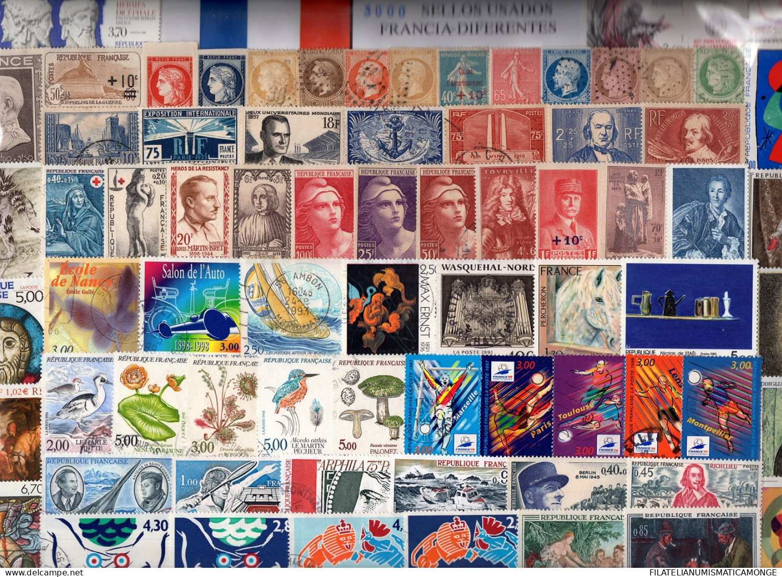  Offer - Lot Stamps - Paqueteria  Francia / Francia 3000 Sellos Diferentes Enle - Vrac (min 1000 Timbres)