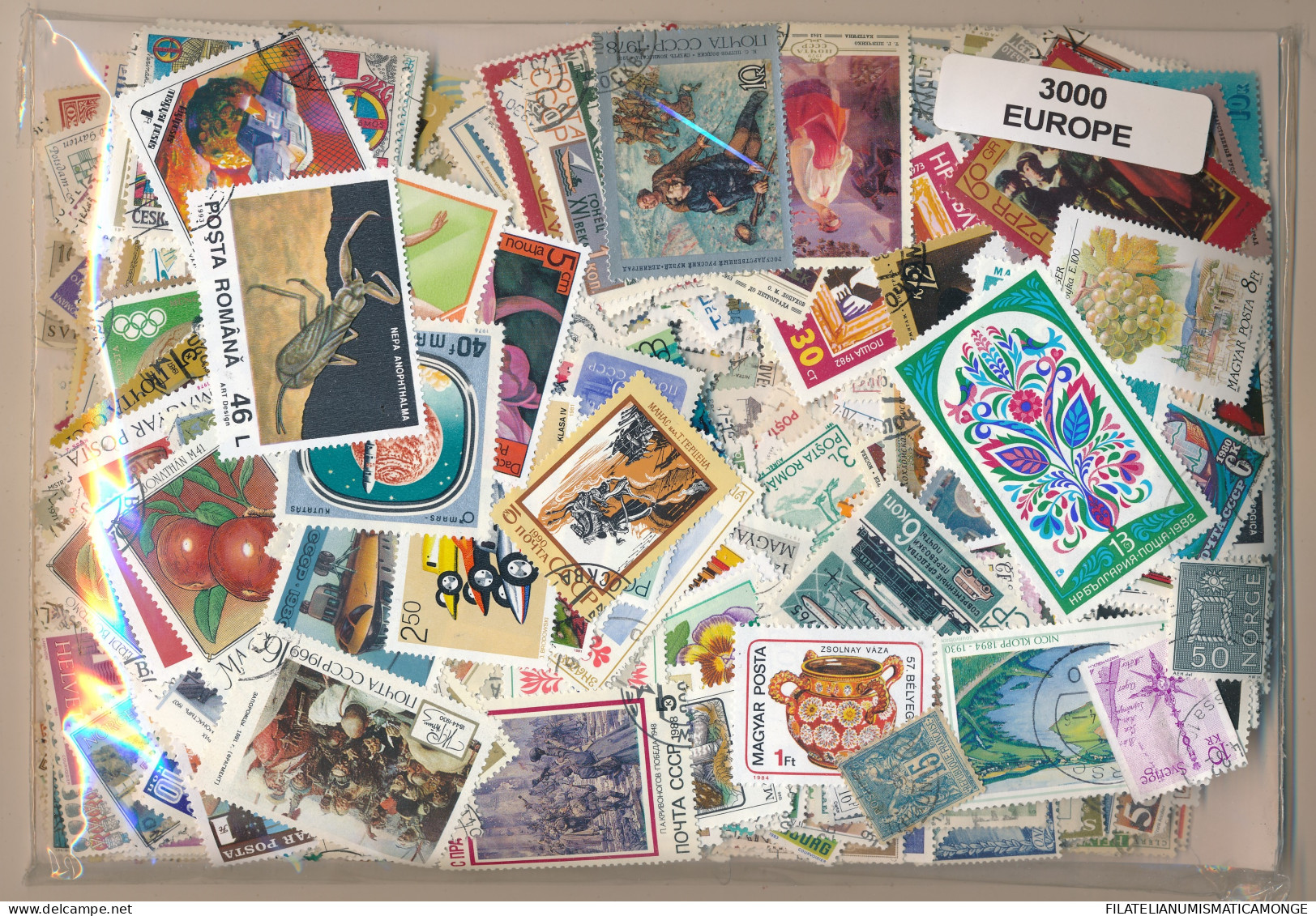  Offer - Lot Stamps - Paqueteria  Paises Europeos 3000 Sellos Diferentes        - Vrac (min 1000 Timbres)