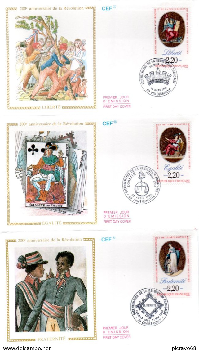 FRANCE / FDC / ENVELOPPES PJ  SERIE N° 2573 à 2575 - 1980-1989