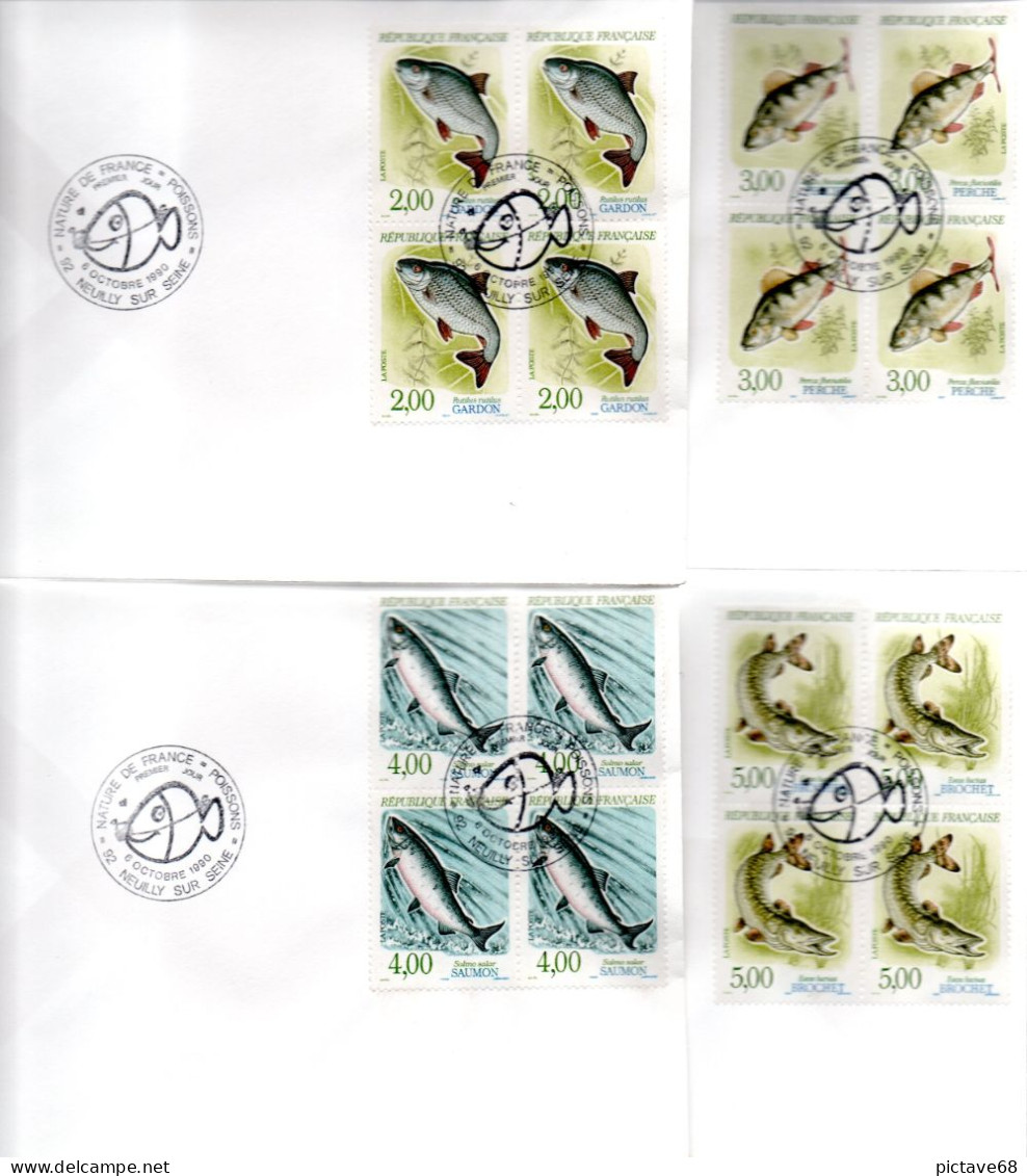 FRANCE / FDC / ENVELOPPES PJ  SERIE N° 2363 à 2366 - 1990-1999