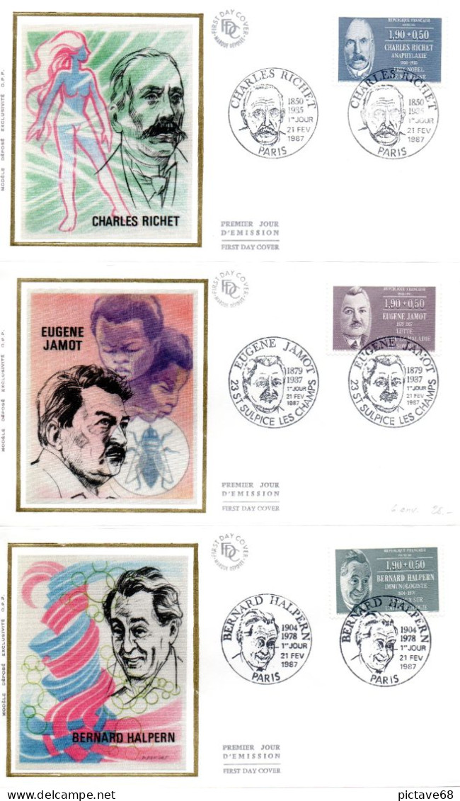 FRANCE / FDC / ENVELOPPES PJ  SERIE N° 2454 à 2459 - 1980-1989