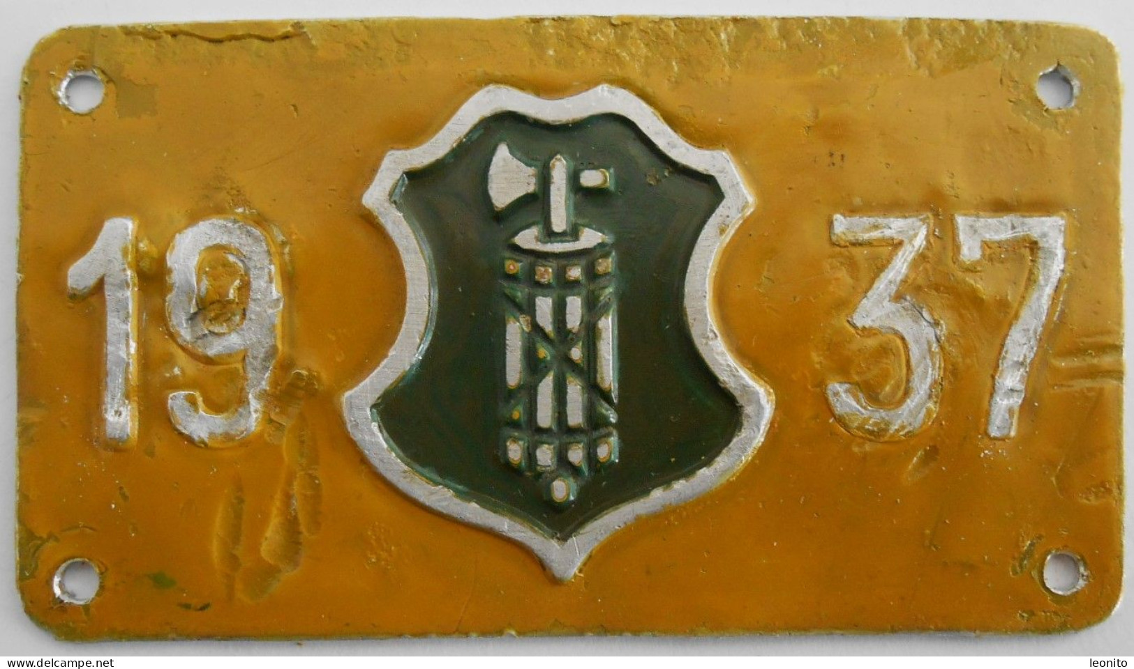 Velonummer St. Gallen SG 37 - Number Plates