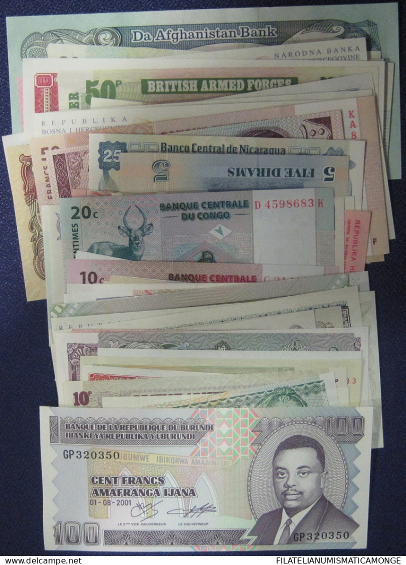  Offer - Lot Banknotes - Paqueteria  Mundial 100 Billetes Diferentes / Foto Gen - Kilowaar - Bankbiljetten